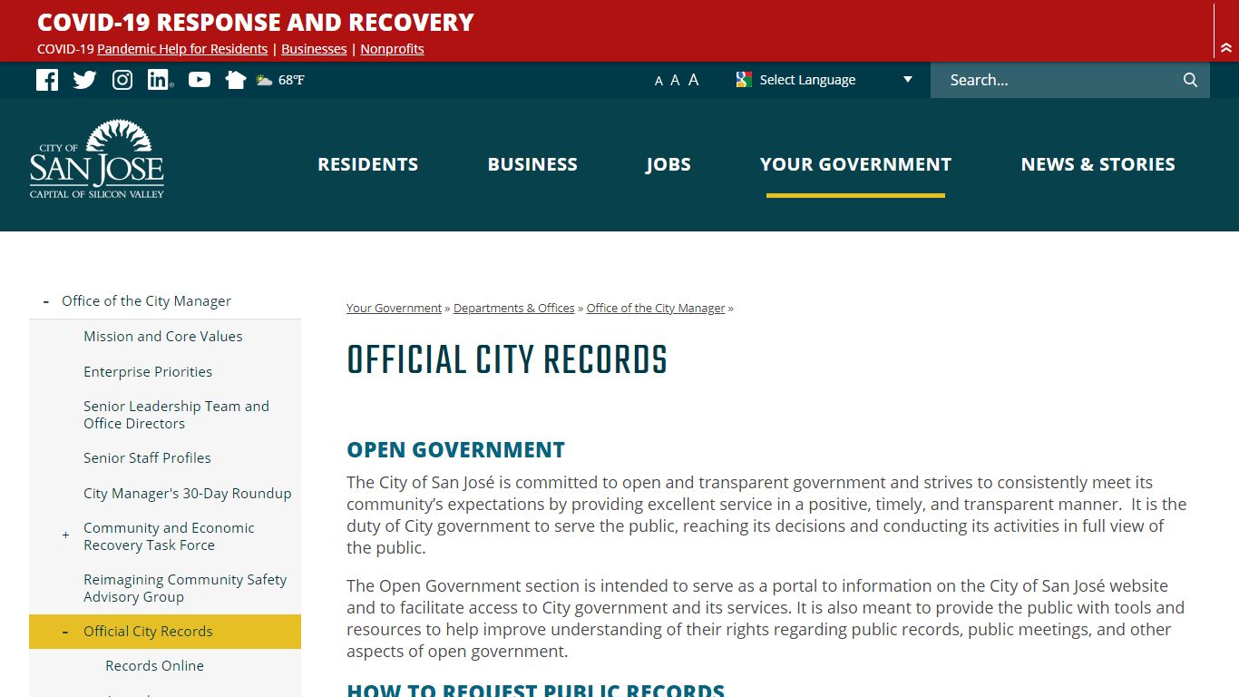 Official City Records | City of San Jose - San Jose, California